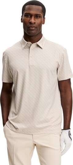 J.LINDEBERG Tod Print Golf Polo T skjorte Herre Beige 2XL