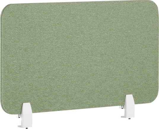 Skiljevägg för skrivbord Beliani Wally Beige 130x2x40 cm Green 72x2x40 cm