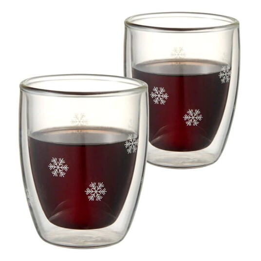 Dorre Sn?stjerne dobbeltvegget glass 2-pakning 13 cl 1680310-02-209 1715256-01-0