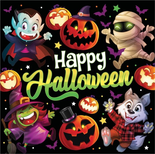 Servietter Halloween Monsters   30 pakning