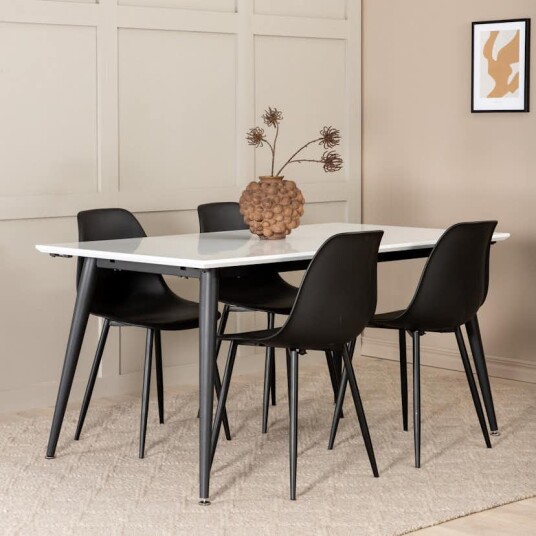 Venture Home Spisegruppe Venture Home Jolie med 4 Pobbie Stoler Järn GR22075