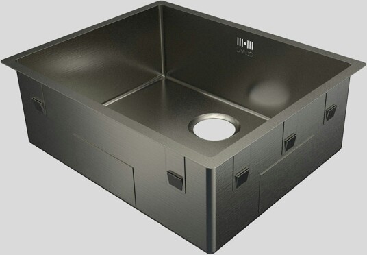 Lavabo Kubus 500 soft kjøkkenvask 54x44 cm, sort krom