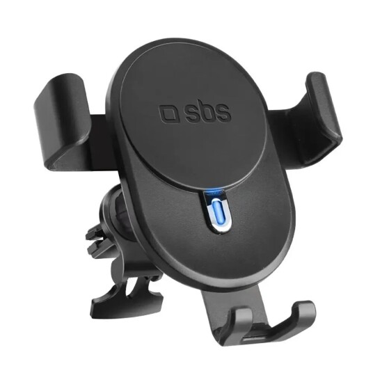 SBS Mobiltelefonholder til Bil med Trådløs Lading 10W - Maks Mobil: 85mm - Svart