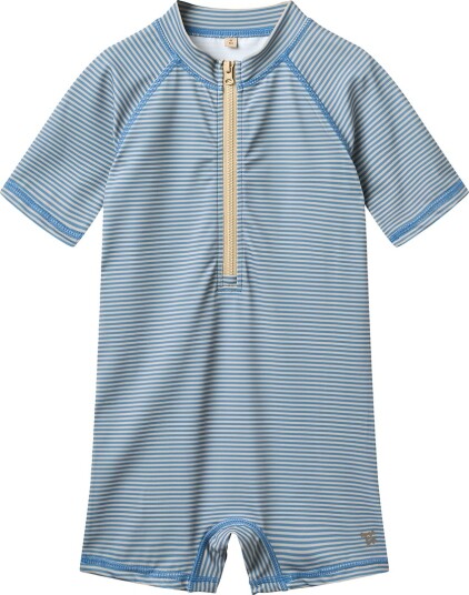 Wheat Badedrakt UV40+ Cas Blue Svømming Stripe Wheat 4 år 104 Badetøy Blå