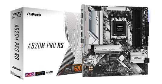 ASRock A620M PRO RS - AMD A620 - AMD AM5 socket - DDR5 RAM - Micro-ATX ASRock A620M PRO RS - AMD A620 - AMD AM5 socket - DDR5 RAM - Micro-ATX