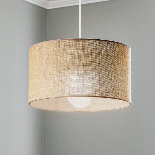 Duolla Hengelampe Jute cylinder naturbrun Ø40cm 1 lysk.