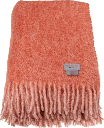 Mohair Pledd 130x170 cm Oransje/Rose
