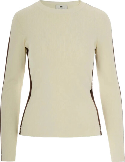 Elisabetta Franchi Dame Strikkevarer Beige L, Elisabetta Franchi Dame Strikkevarer Beige L,