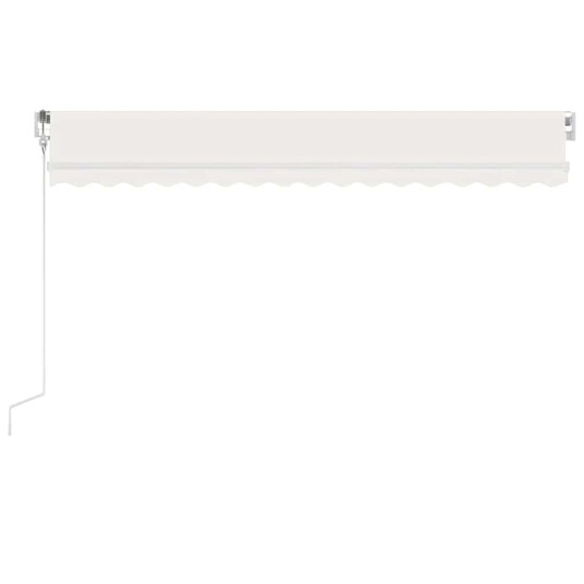vidaXL Automatisk markise med vindsensor og LED 400x300 cm kremhvit