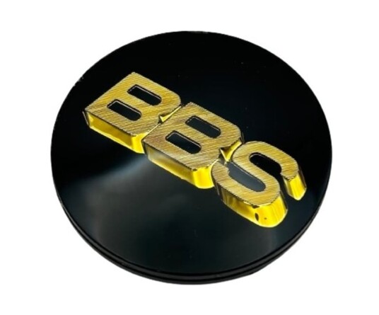 Merit Alloy BBS navkopp svart
med 3D BBS gull CAPBBS68B