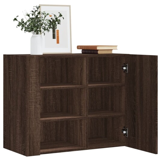  Veggskap brun eik 75x35x60 cm konstruert tre