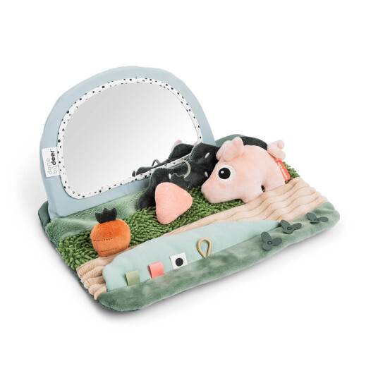 Done By Deer Tiny Farm Tummy Time Mirror Aktivitetsleke Done By Deer Tiny Farm Tummy Time Mirror Aktivitetsleke