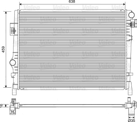 VALEO 701553 Radiator motorkjøling
