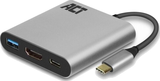 Act Usb C Til Hdmi Hun Adapter Med Pd Pass Through 60W 4K Usb A Usb C Hdmi Usb A Pd 0,15 M Ac7022