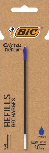 Bic® Kulepennminer Cristal Renew 0,4 Mm Blå