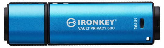 Kingston IronKey Vault Privacy 50C - USB-flashstasjon - 16 GB - TAA-samsvar Kingston IronKey Vault Privacy 50C - USB-flashstasjon - 16 GB - TAA-samsvar