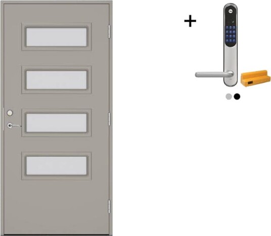 Ytterdør Swedoor Advance-Line Nordic Alta med Yale Doorman Classic Home