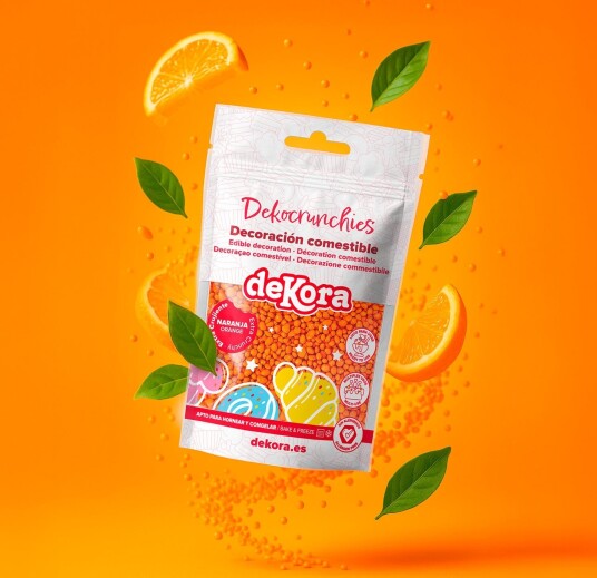 Appelsinstrøssel Dekocrunchies Fra Dekora 100g