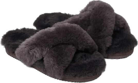 Rosemunde Rhsydney Shearling Cross Sandal COFFEE BROWN 37