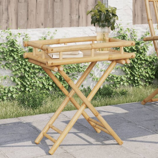 Sammenleggbart brettbord 60x40x68 cm bambus 366455