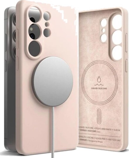 Ringke Silikondeksel MagSafe for Samsung Galaxy S26 Ultra - Rosa