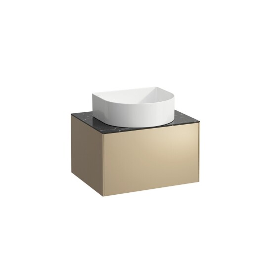 Laufen Sonar Servantskap med 1 skuff 575x455 mm m/topp Gull/Nero Marquina