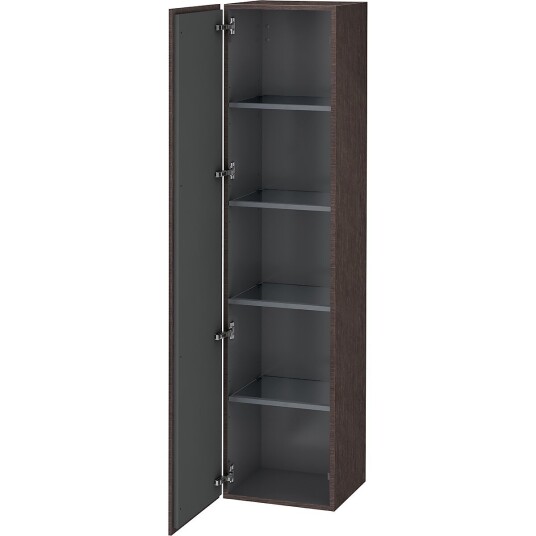 Duravit L-Cube Høyskap m/1 dør 400x1760x363 mm Børstet Mørk Eik