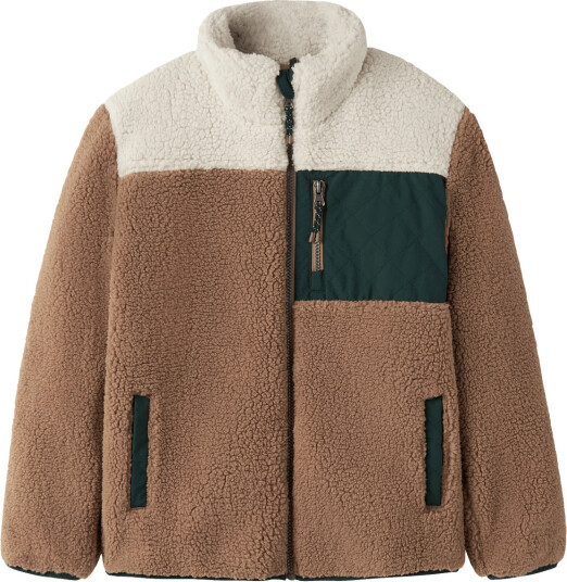Name It Nkmmacey Teddy Jacket Block Brown 158
