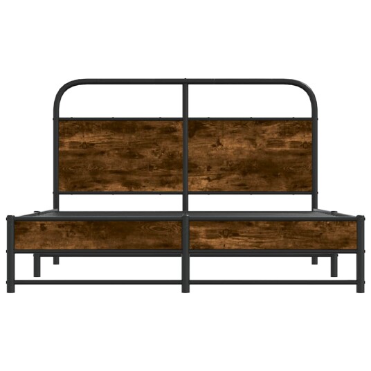 Sengeramme uten madrass røkt eik 135x190 cm konstruert tre 8721158564672