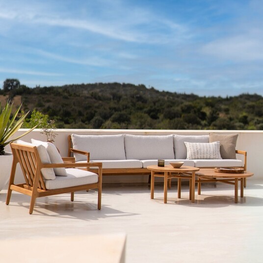 Ethnicraft Jack 3 seters soffa Teak/Off White