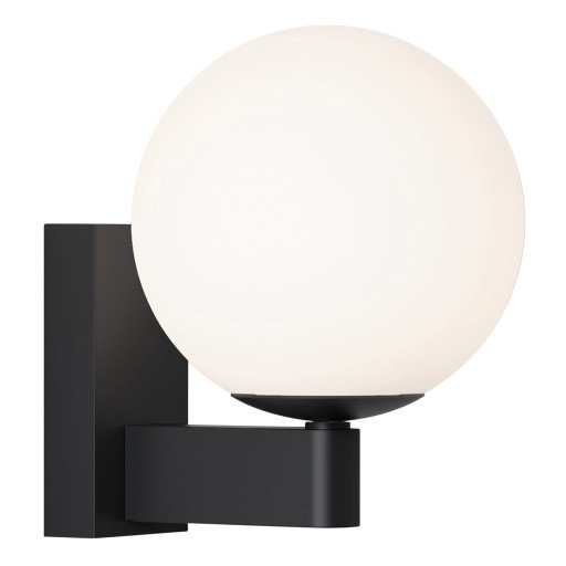Astro Sagara vegglampe svart med Opal glass. maks. 1x3W G9 led IP44 Astro Sagara vegglampe svart med Opal glass. maks. 1x3W G9 led IP44