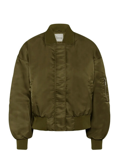My Essential Wardrobe Helgamw Short Bomber Jacket Khaki green 38 My Essential Wardrobe Helgamw Short Bomber Jacket Khaki green 38