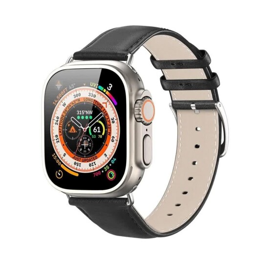 Dux Ducis YS skinnreim for Apple Watch 38/40/41mm Svart