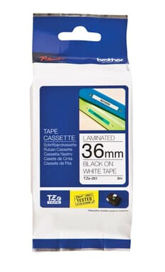 Brother Tape Tze-261 36mm Svart/hvit
