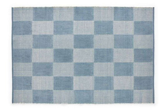 HAY Check matte S Light blue 140 x 200 cm