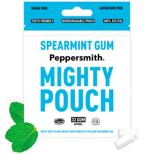 Xylitol tyggegummi PEPPERSMITH Gum Spearmint 50g Xylitol tyggegummi PEPPERSMITH Gum Spearmint 50g