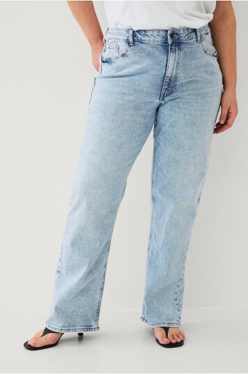 Noisy May Curve - Jeans nmMonica HW Straight Jean AZ359LB - Blå