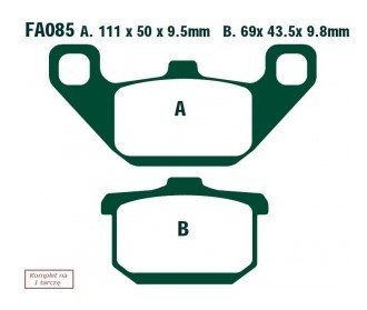 Bremseklosser EBC Brakes FA085V Bremseklosser EBC Brakes FA085V