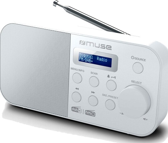 Muse M-109 DBW Bærbar DAB+ radio (FM) Hvit