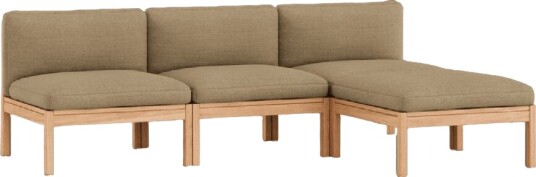 Moebe Modular 3 seters Sofa med Sjeselong Autum 221