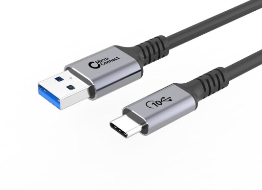 MicroConnect 2 m USB-C til USB-A kabel 3.2 Gen 2, 10000 Mbit/s, Sort MicroConnect 2 m USB-C til USB-A kabel 3.2 Gen 2, 10000 Mbit/s, Sort