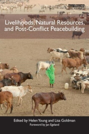Livelihoods Natural Resources and Post Conflict Peacebuilding