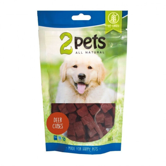 2Pets Hjortebiter 100 g - Naturlige Hundegodbiter uten Korn 2Pets Hjortebiter 100 g - Naturlige Hundegodbiter uten Korn
