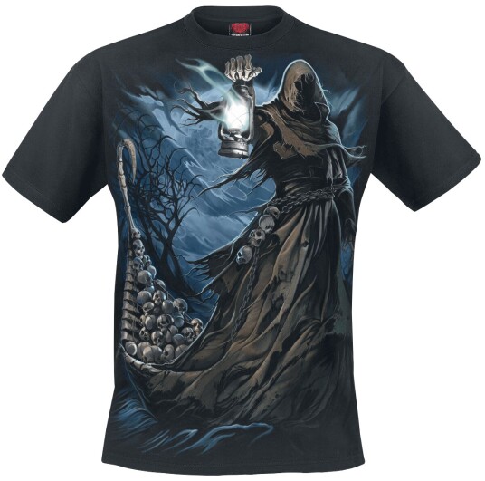 Spiral Goth T-skjorte Ferryman S til M Herrer svart