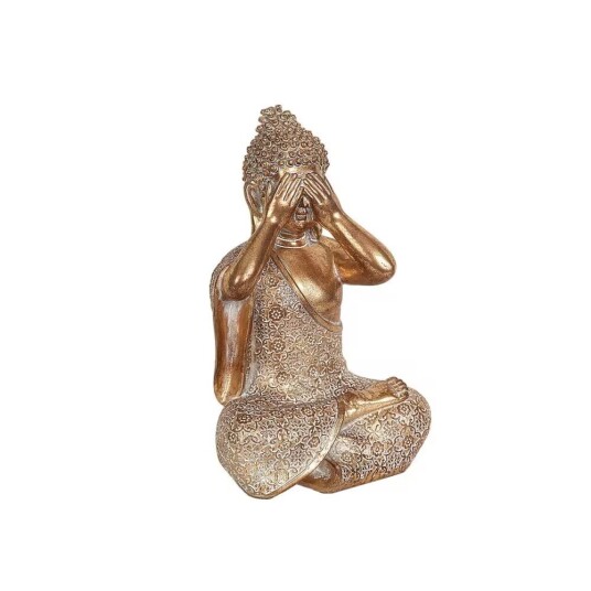 Romimex Dekorativ Figur Gyllen Buddha 15 x 24 13 cm