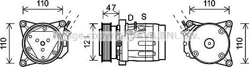 AC kompressor PRASCO CTK036