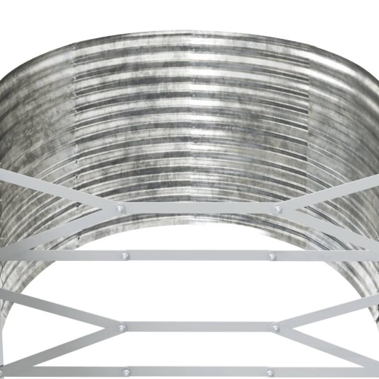 vidaXL Utendørs plantekasse sølv 554x100x68 cm pulverlakkert stål