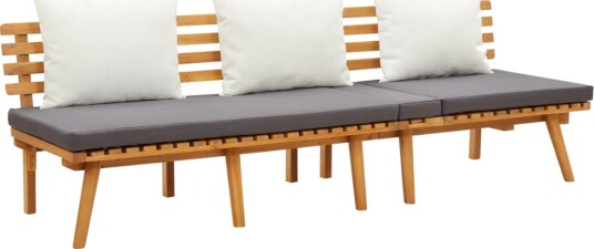 vidaXL Utendørs dagseng 200x65 cm heltre akasie