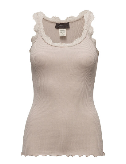 Rosemunde Rwbabette Silk Sl U-Neck Long Lace - Beige - M