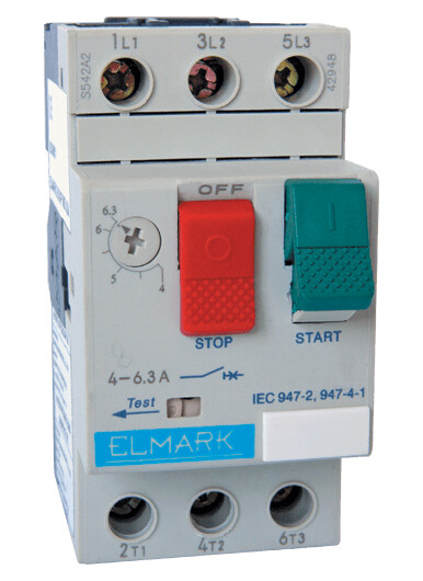 ELMARK motorvernbryter TM2-E10 4-6.3A